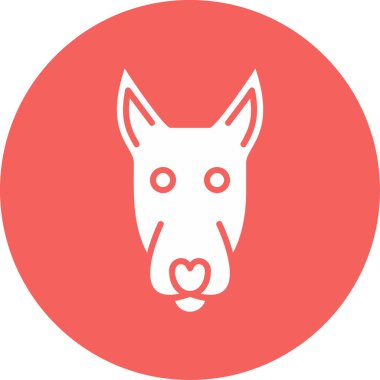 Bull Terrier köpek simgesi vektör illüstrasyonu