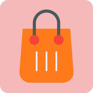 Alışveriş poşeti ikon vektör illüstrasyonu