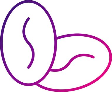 kahve çekirdeği ikonu vektör illüstrasyonu