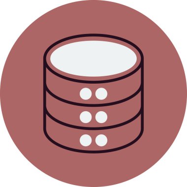 veritabanı simgesi, vektör illüstrasyonu basit tasarım