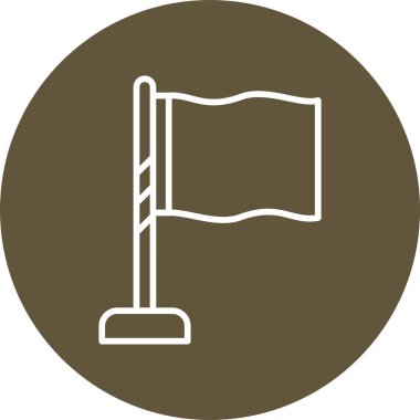 Bayrak. Web simgesi basit illüstrasyon