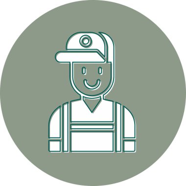 Tamirci adam simgesi vektör çizimi