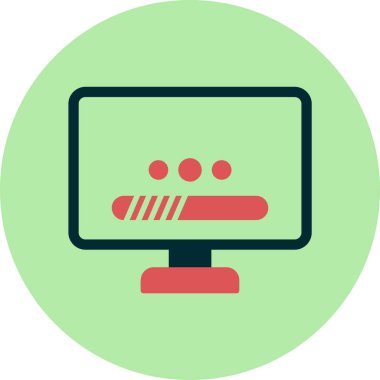 Basit yükleme simgesi, vektör illüstrasyonu