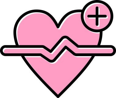 Kalp. Web simgesi basit illüstrasyon 