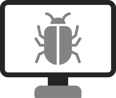 Virüs Vektörü Şekil Simgesi Tasarımı