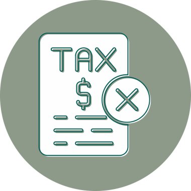 Çevrimiçi kullanım için vektör biçiminde bir vergi belgesinin soyut temsili.