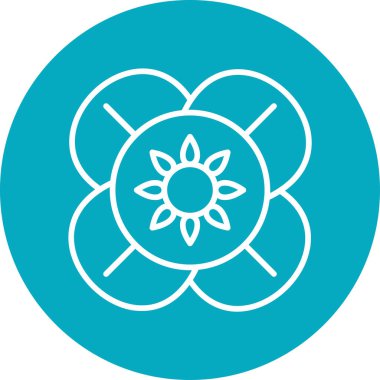 Bir karikatür çiçeğinin vektör çizimi