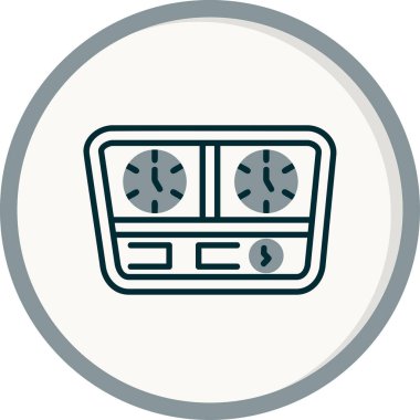 Speedometer web simgesi, vektör illüstrasyonu