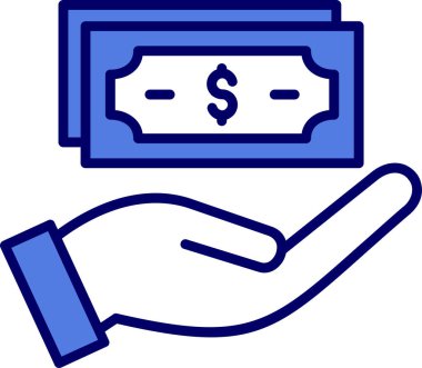 Para için. Web simgesi basit illüstrasyon