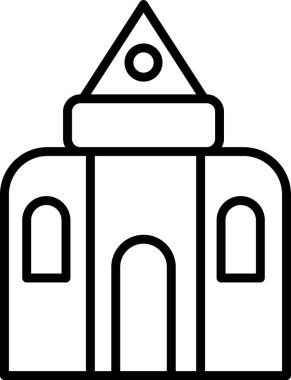 Kum Kalesi web simgesi, vektör illüstrasyonu