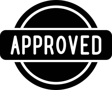 Onaylanmış web simgesi, vektör illüstrasyonu.