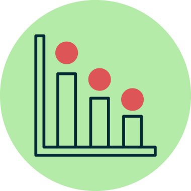 Histogram. Web simgesi basit illüstrasyon