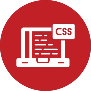 Css simgesinin basit vektör illüstrasyonu