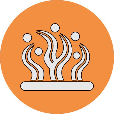 yosun simgesi vektör illüstrasyonu 