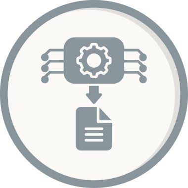 Makine oluşturulmuş veri simgesinin soyut vektör illüstrasyonu