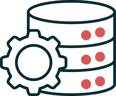 veritabanı simgesi, vektör illüstrasyonu basit tasarım