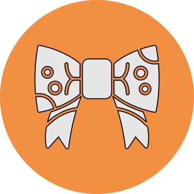 Kurdele yayı. Web simgesi basit illüstrasyon