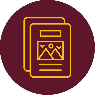 Broşür web simgesi. vektör illüstrasyonu