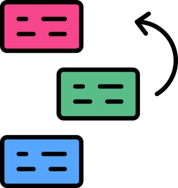 Basamaklar. Web simgesi basit illüstrasyon