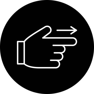 Parmak el simgesi vektör illüstrasyonu 