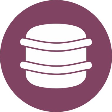 Macaron simgesi vektör illüstrasyon tasarımı