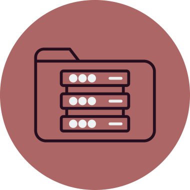 dosya depolama. Web simgesi basit illüstrasyon