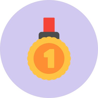 İlk yer madalya vektör çizim 