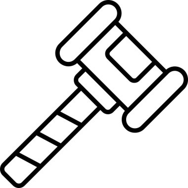 Çekiç ağı simgesi, basit vektör illüstrasyonu 