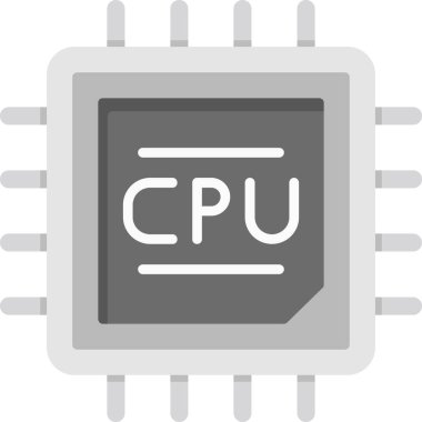 CPU icon, vector illustration simple design