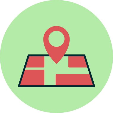 harita pin ikonu vektör illüstrasyonu 