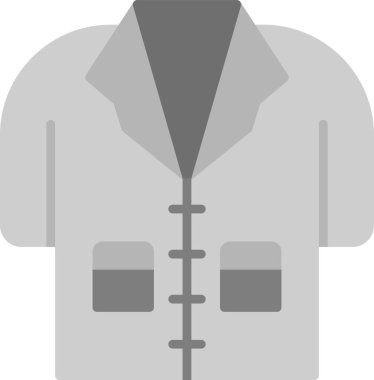 Laboratuvar Önlüğü kıyafet ikonu vektör illüstrasyonuName 