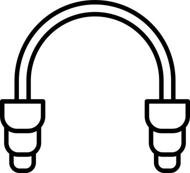 Kulak tıkacı. Web simgesi basit illüstrasyon