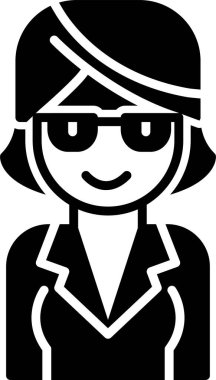 Denetleyici avatar simgesi vektör illüstrasyonu 