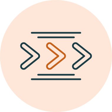 Basit ok simgesi vektör illüstrasyonu