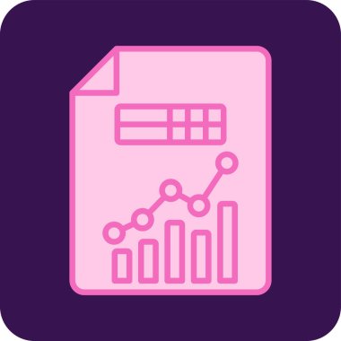 Bir tablo simgesinin vektör illüstrasyonu