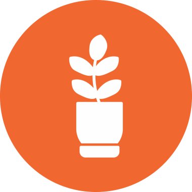 Ficus ot ikonu vektör illüstrasyonu