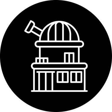 Uzay Gözlemevi simgesinin vektör çizimi                