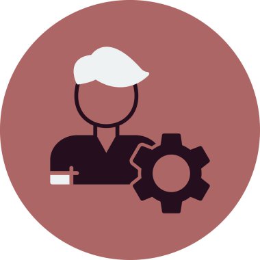 Yönetici vektör simgesi modern basit illüstrasyon