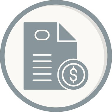 Bill simgesi, vektör illüstrasyonu basit tasarım