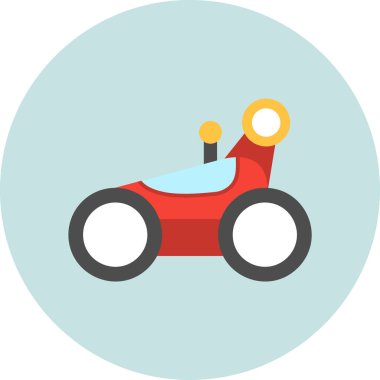 Dublör arabası. Web simgesi basit tasarım