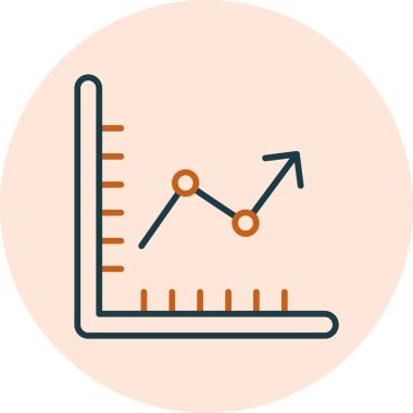 Grafik iş simgesi, vektör illüstrasyonu 