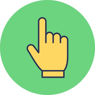 işaret parmağı el simgesi ana hat biçiminde 