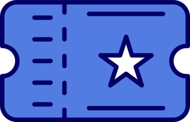 Bir bilet simgesinin vektör illüstrasyonu 