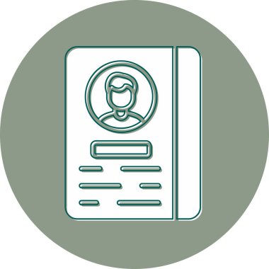 Basit web profili simgesi, vektör illüstrasyonu