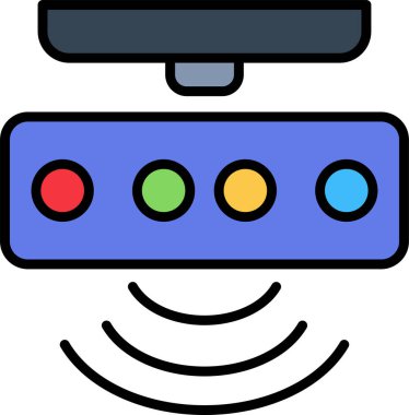 motion sensor web  icon, vector illustration