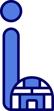 Küçük I harfinin vektör illüstrasyonu 