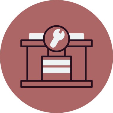 Araba servisi onarım ikonu vektör illüstrasyonu