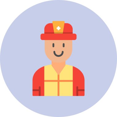 İtfaiyeci. Web simgesi basit illüstrasyon