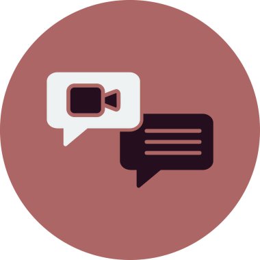 Ana hatlı biçim vektör illüstrasyon tasarımında konferans simgesi