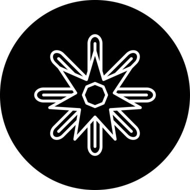 Pediastrum Simplex çiçek vektör çizimi 